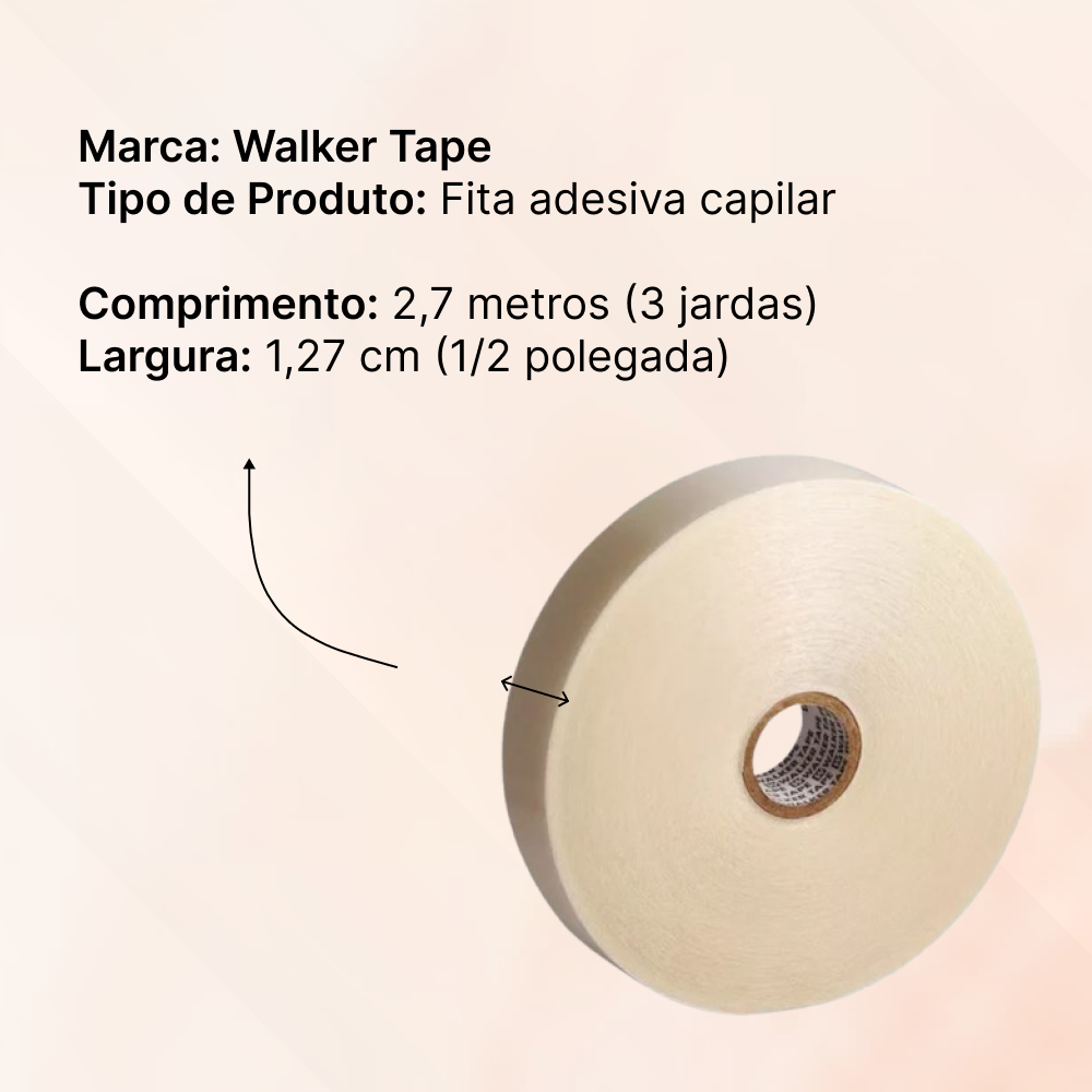 Fita para prótese capilar Ultra Hold 1,27cm x 2,74m WALKER TAPE