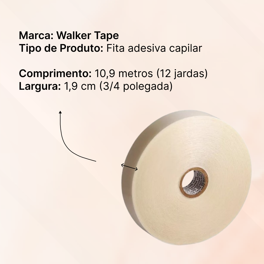 Fita para prótese capilar Ultra Hold 1,9cm x 10,97m WALKER TAPE