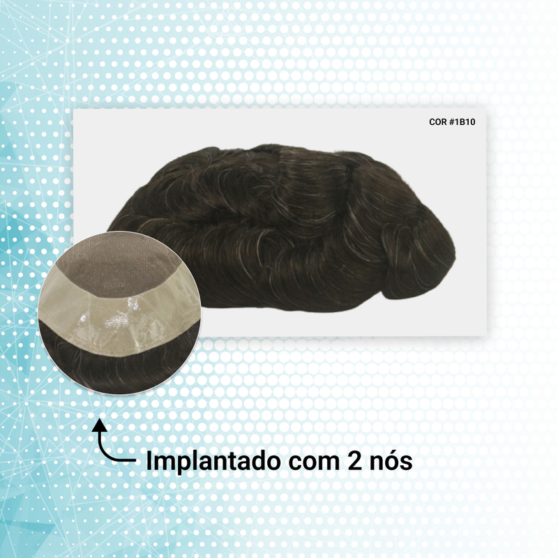 PROTESE CAPILAR HIBRIDA DM - MICROPELE + TELA LACE (20X25)