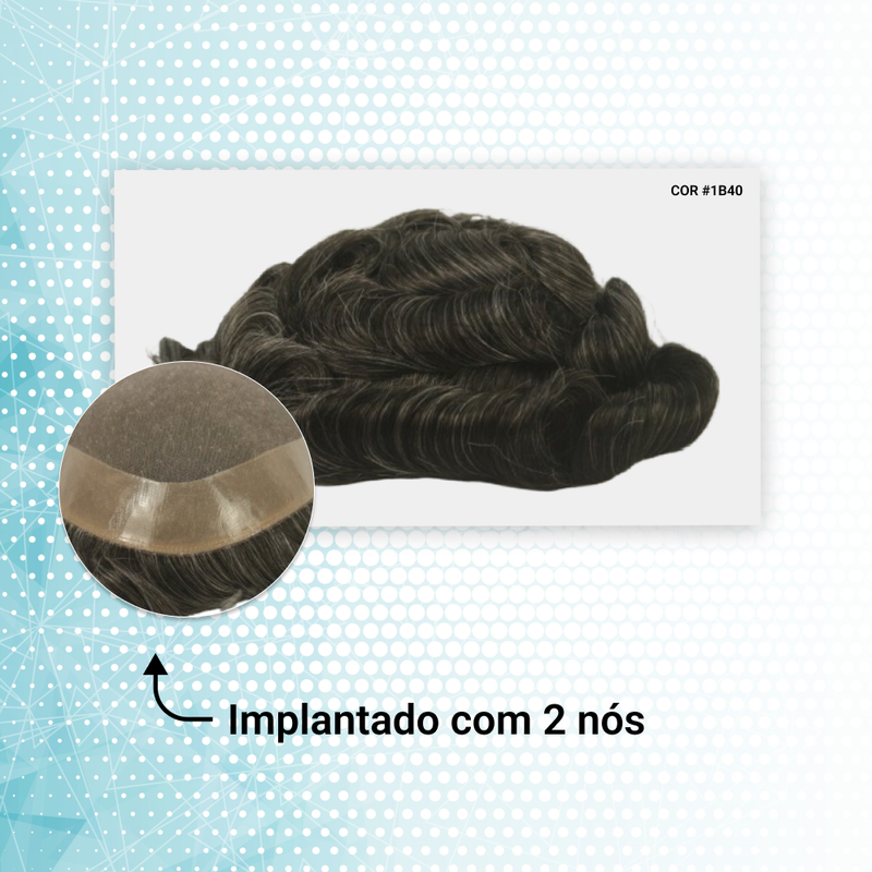 PROTESE CAPILAR HIBRIDA DM - MICROPELE + TELA LACE (20X25)
