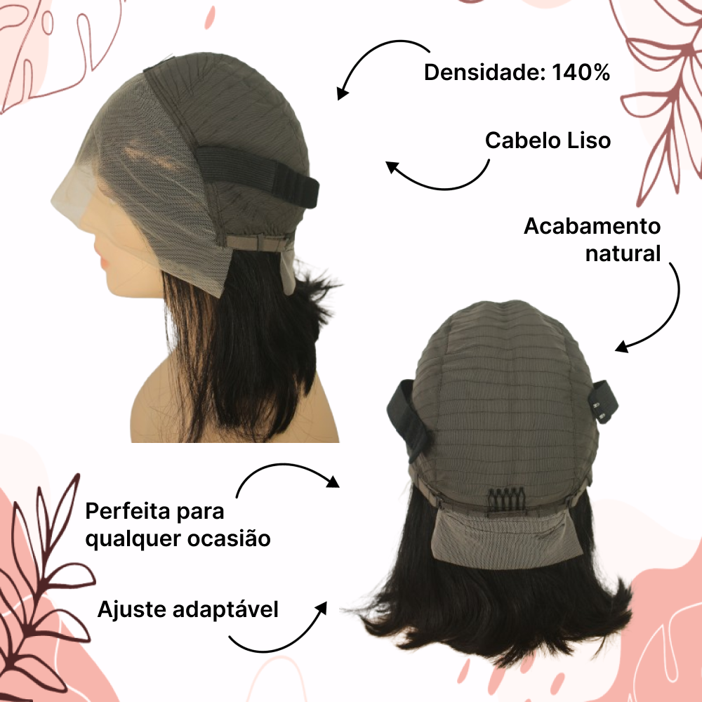 PERUCA FRONT LACE TZES 100% CABELO HUMANO – 30 CM