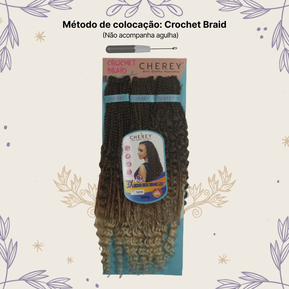 Aplique Gypsy 3x Cabelo Boho Box 300gr Crochet Braid