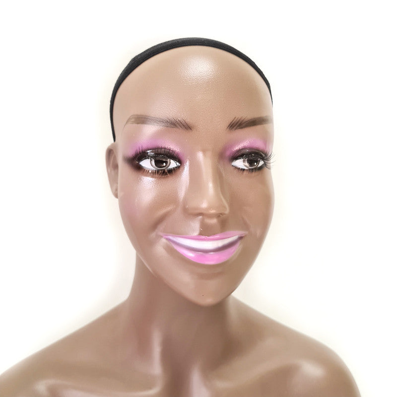 Cabeça de Boneca para Expor com ombro peruca Sorrindo