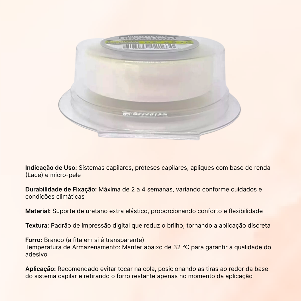 Fita para prótese capilar Ultra Hold 1,9cm x 10,97m WALKER TAPE