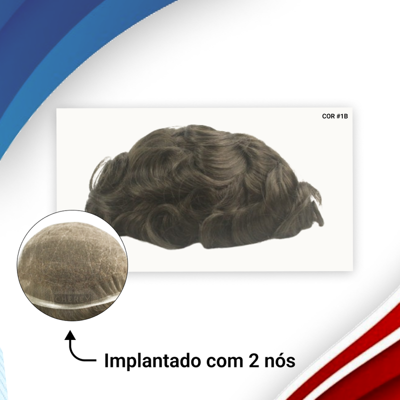 PROTESE CAPILAR FULL LACE MASCULINA FRANCESA (20X25)