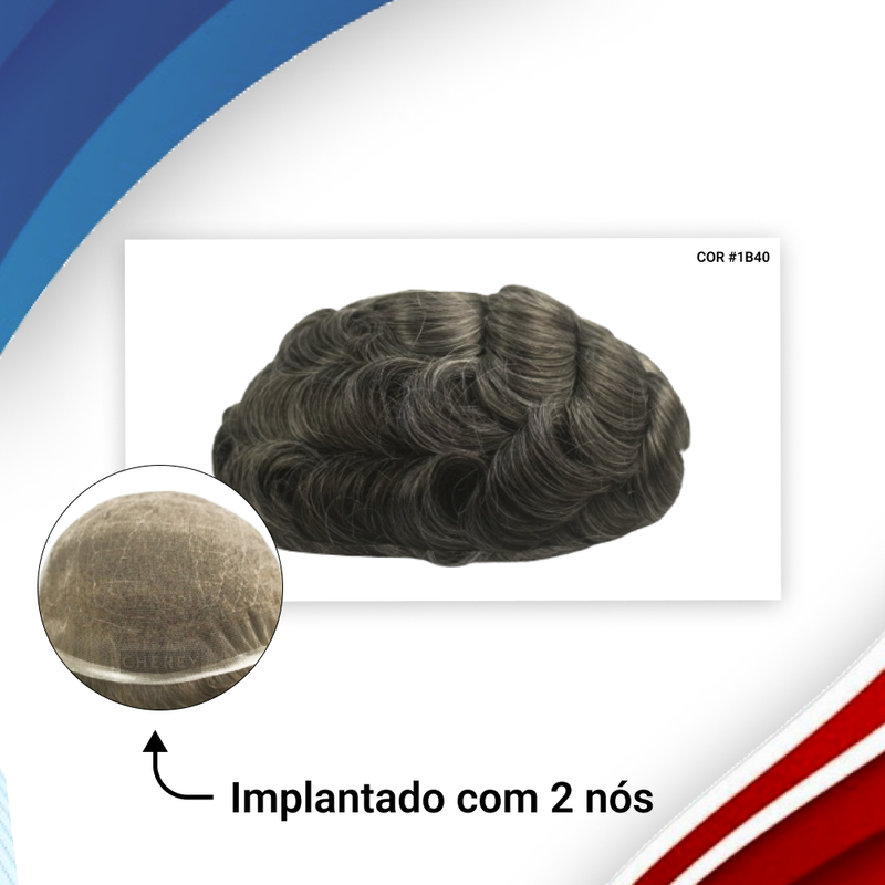 PROTESE CAPILAR FULL LACE MASCULINA FRANCESA (20X25)