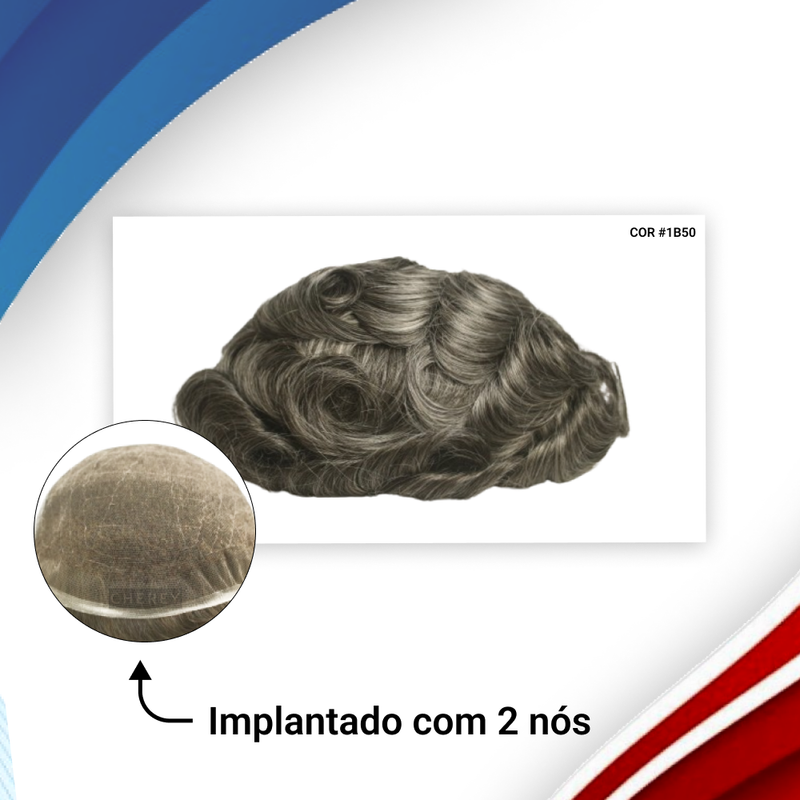PROTESE CAPILAR FULL LACE MASCULINA FRANCESA (20X25)