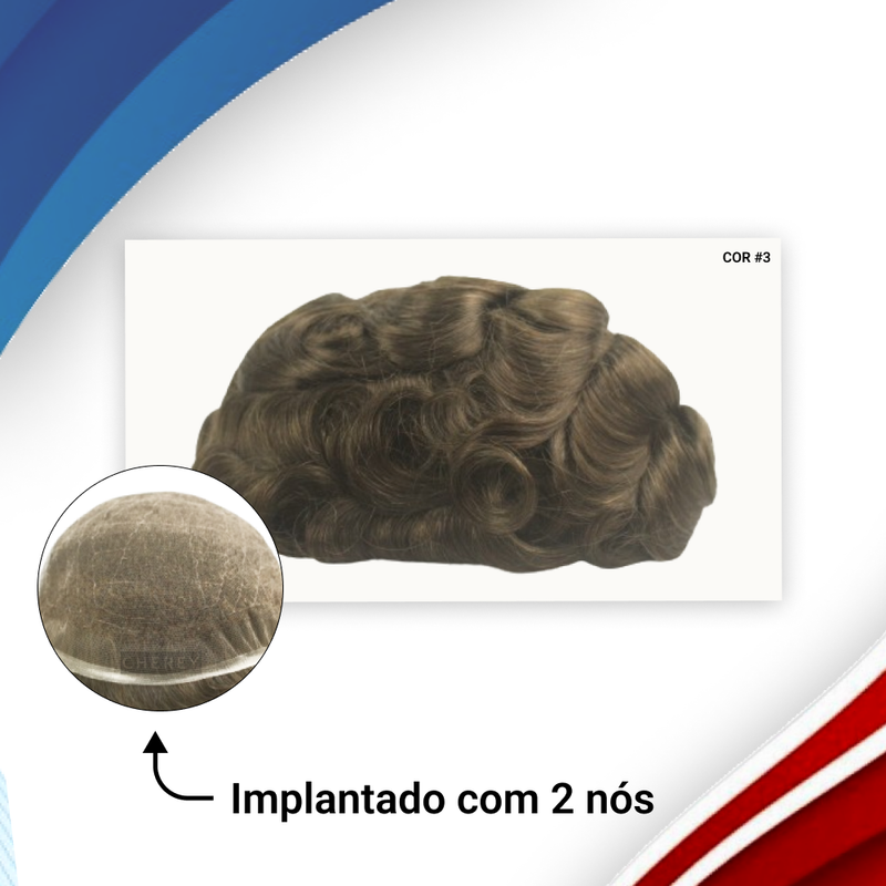 PROTESE CAPILAR FULL LACE MASCULINA FRANCESA (20X25)