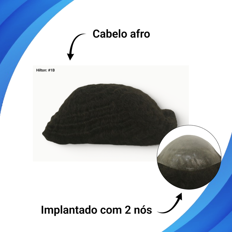 Protese Capilar Afro Micropele Hilton 8wv 15x20