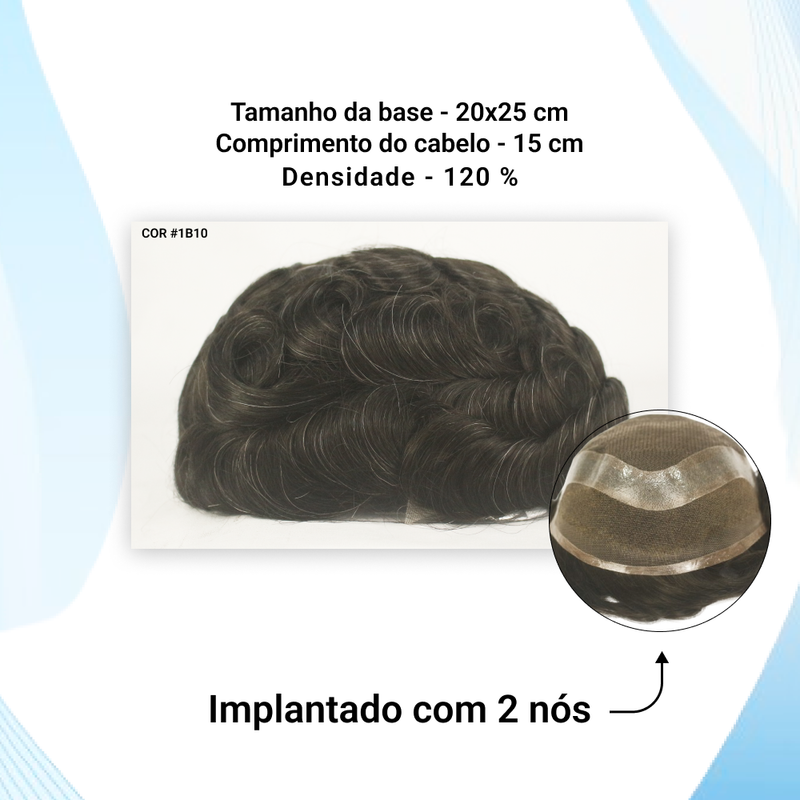 PRÓTESIS CAPILAR HÍBRIDA MASCULINA HOLLYWOOD (20X25)