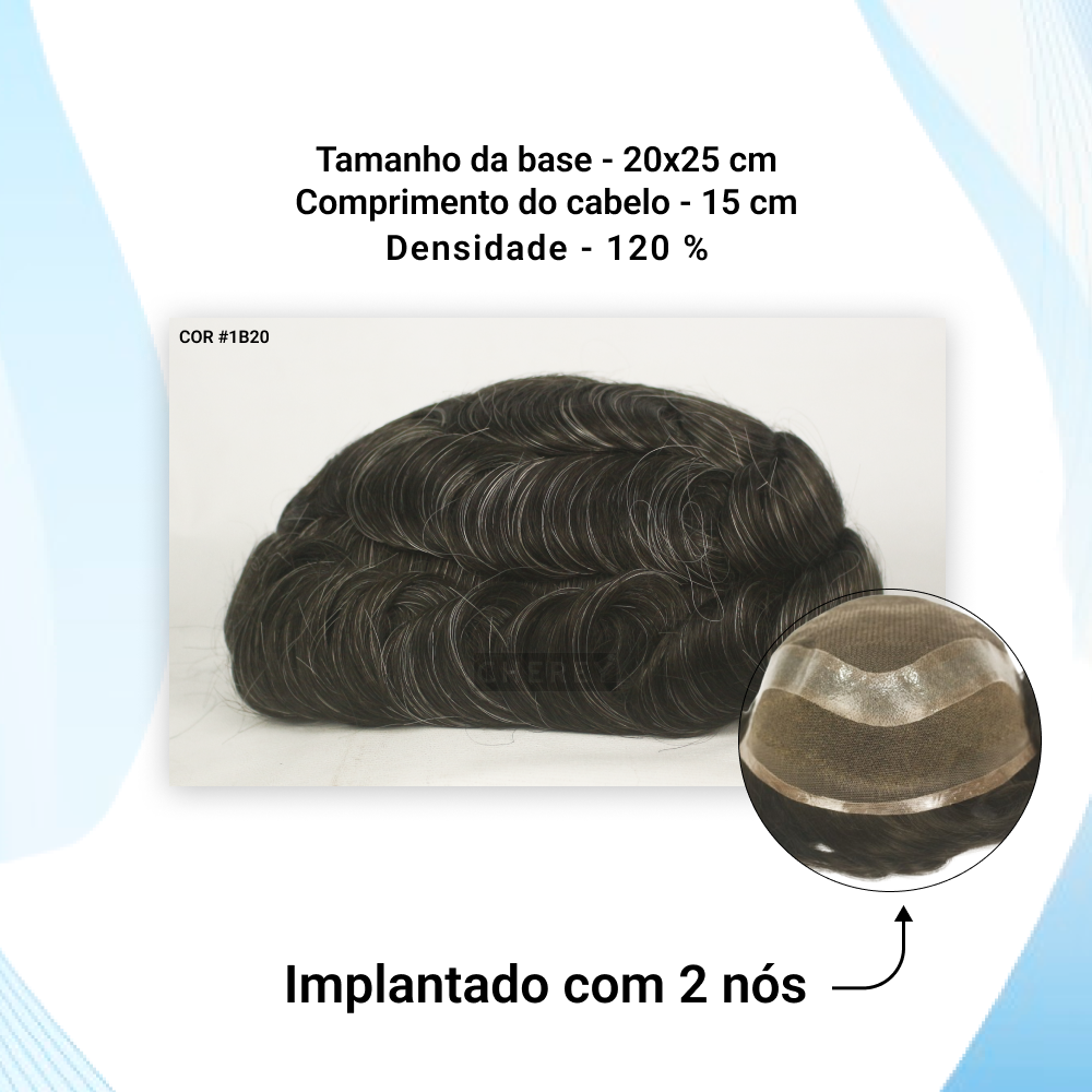 Protese capilar micropele Fred Injetada tamanho 20x25