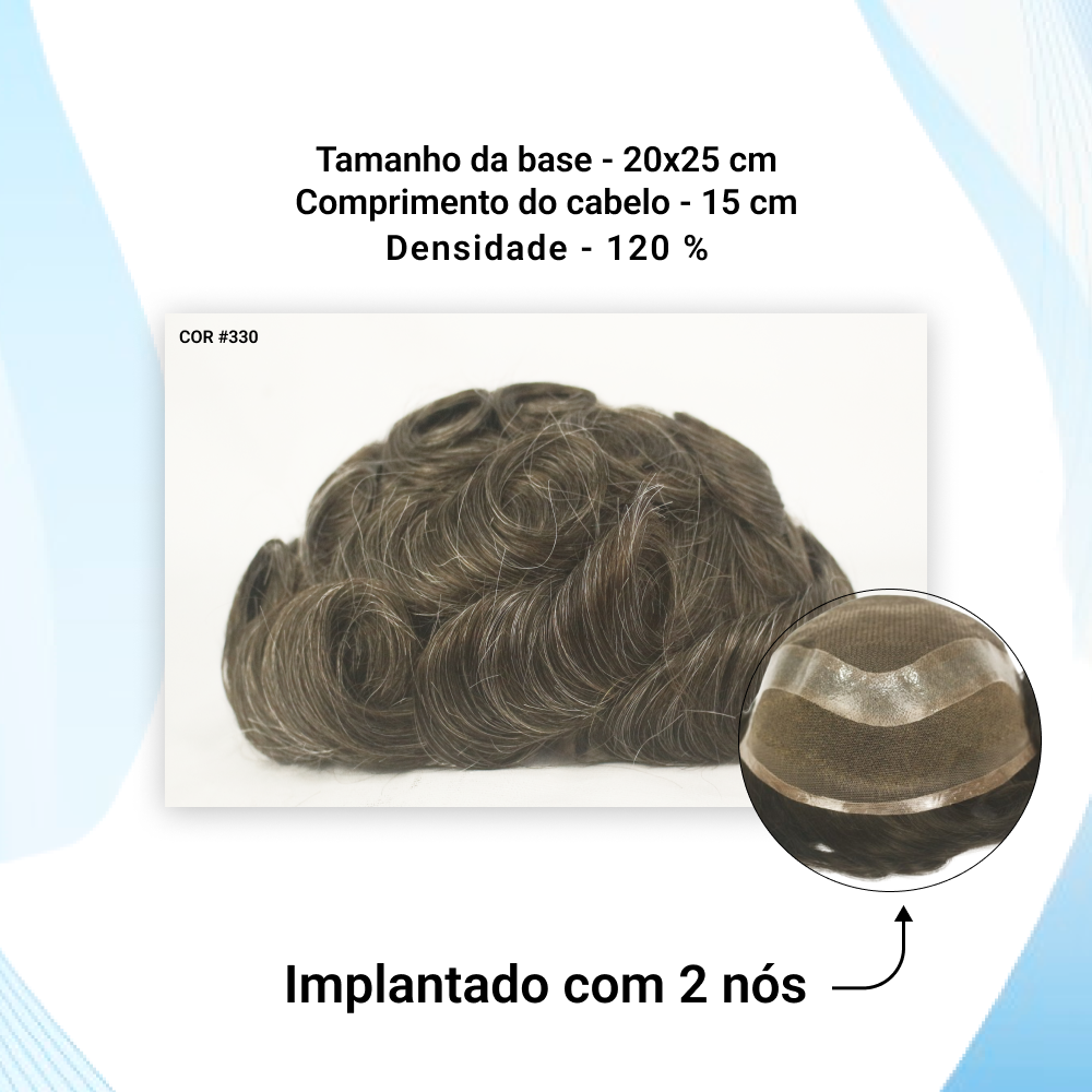 PRÓTESIS CAPILAR HÍBRIDA MASCULINA HOLLYWOOD (20X25)