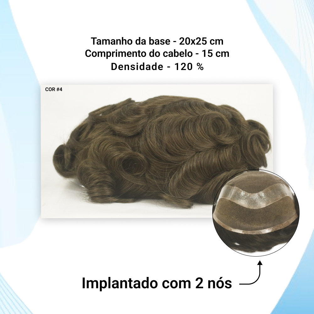 PRÓTESIS CAPILAR HÍBRIDA MASCULINA HOLLYWOOD (20X25)