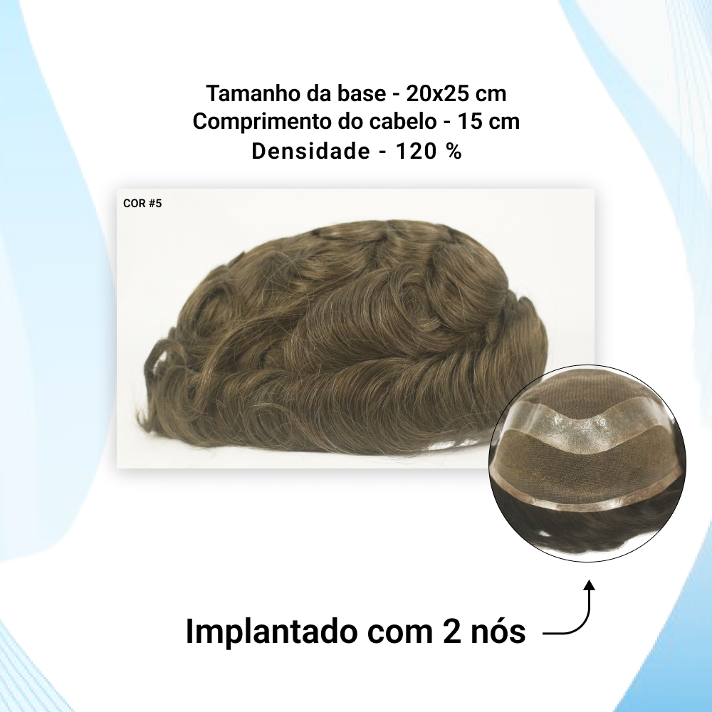 PRÓTESIS CAPILAR HÍBRIDA MASCULINA HOLLYWOOD (20X25)