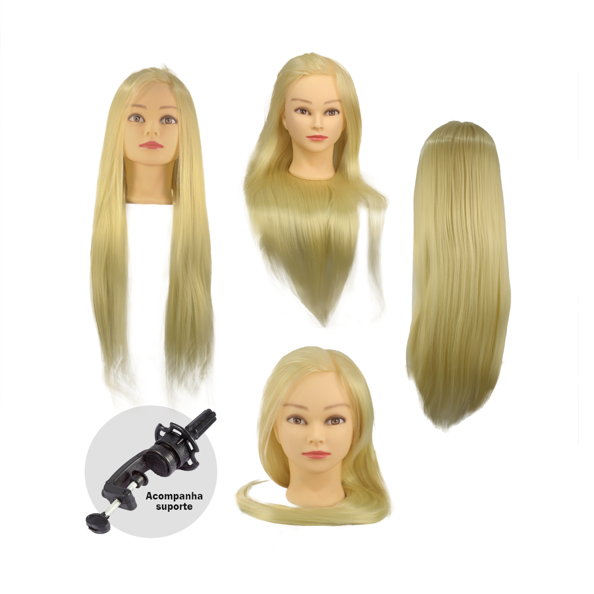 Manequim Sn06 Loira Com Suporte De Mesa Preto