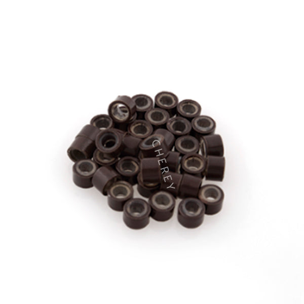 Argolinhas com Silicone 100PÇS #Marrom