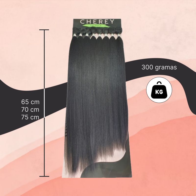 Cabelo Yaki Fibra Organica Lisa para Entrelace 300g 65-70-75