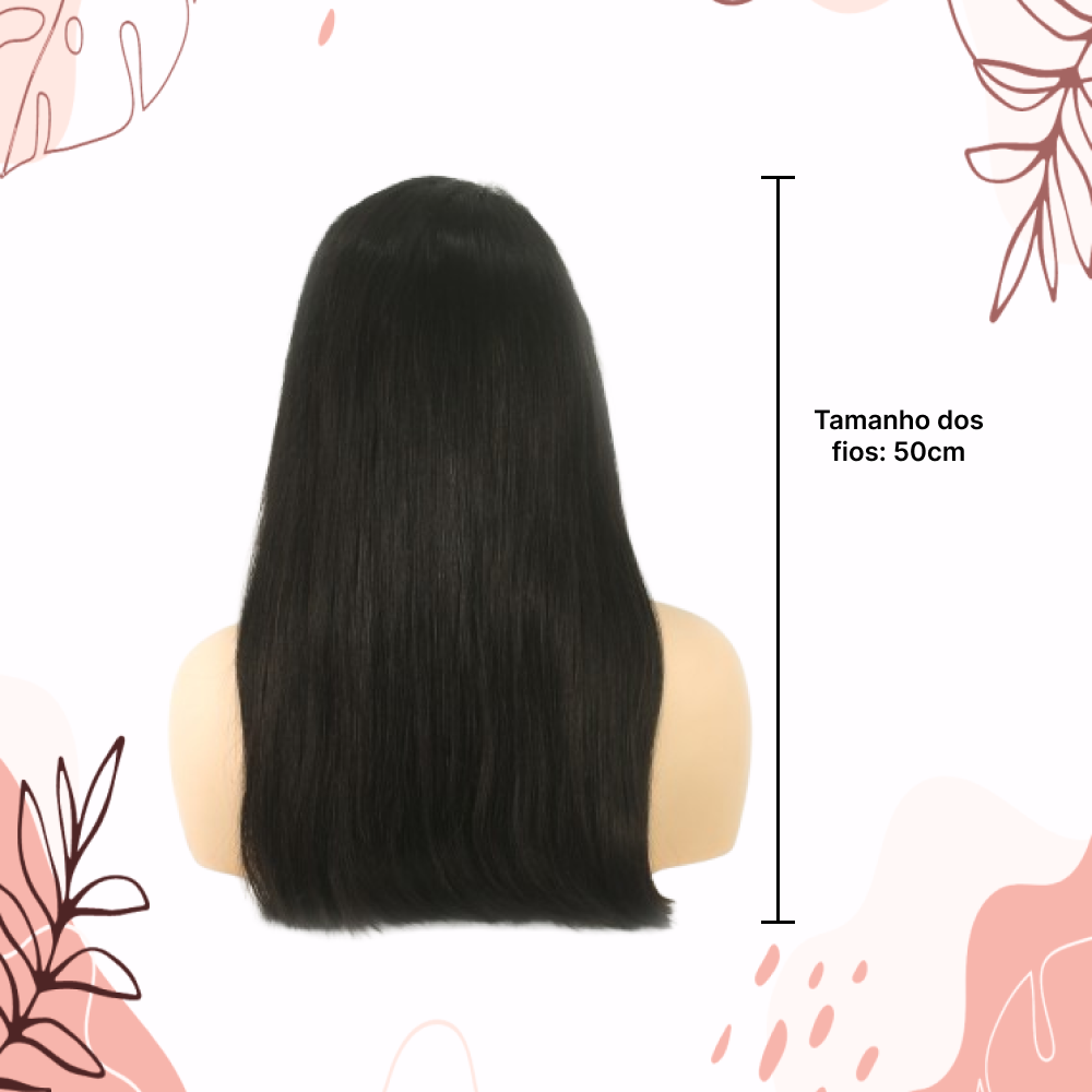 PERUCA FRONT LACE TZES 100% CABELO HUMANO – 50 CM