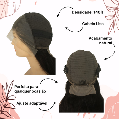 PERUCA FRONT LACE TZES 100% CABELO HUMANO – 50 CM