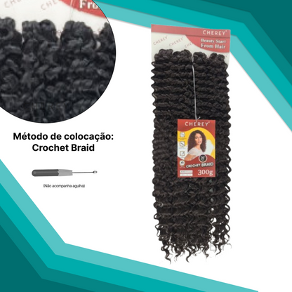 Cabelo Orgânico Percific Curl 300g 65cm para crochet braid