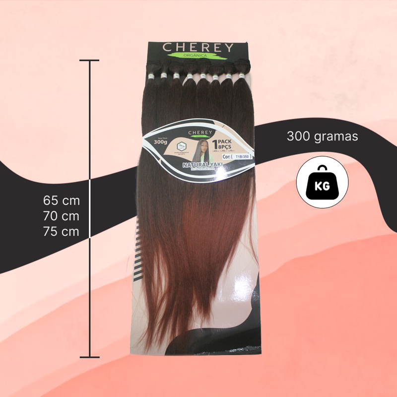Cabelo Yaki Fibra Organica Lisa para Entrelace 300g 65-70-75