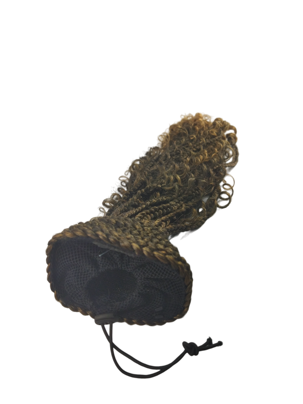 Aplique Rabo de Cavalo trançado e cacheado Mod. Ruth 55cm