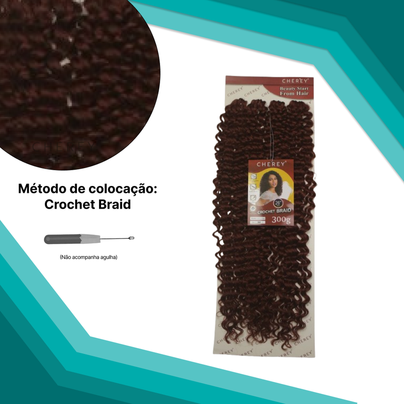 Cabelo Orgânico Percific Curl 300g 65cm para crochet braid