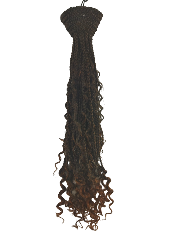 Aplique Rabo de Cavalo trançado e cacheado Mod. Ruth 55cm