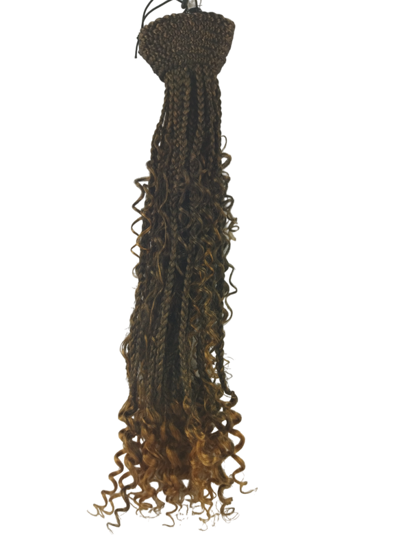 Aplique Rabo de Cavalo trançado e cacheado Mod. Ruth 55cm