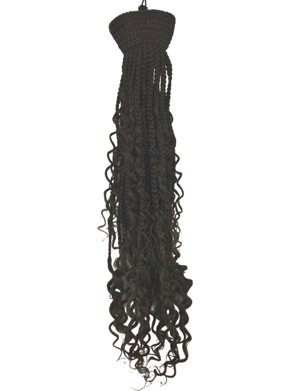Aplique Rabo de Cavalo trançado e cacheado Mod. Ruth 55cm