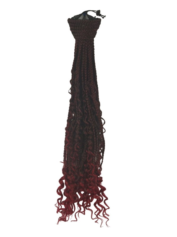 Aplique Rabo de Cavalo trançado e cacheado Mod. Ruth 55cm