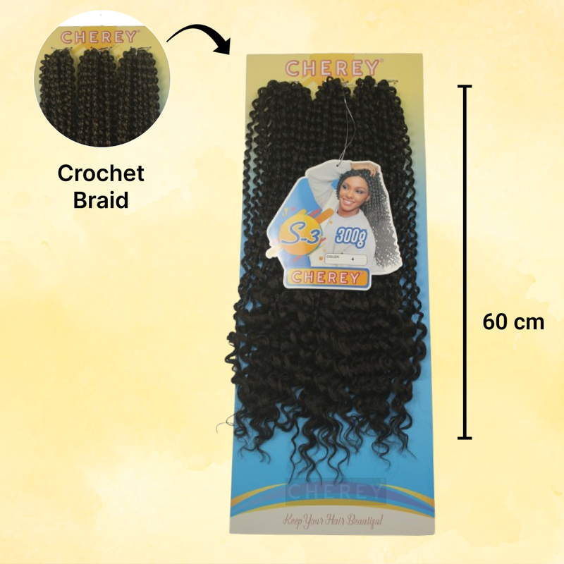 Cabelo S3 Fibra Sintética 300g Para Crochet Braid