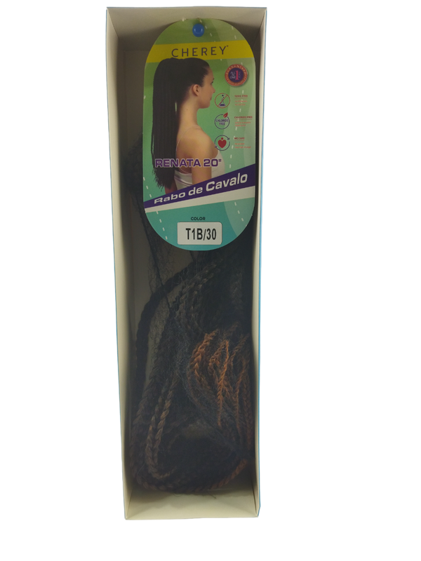 Aplique Rabo de Cavalo todo trançado Mod. Renata 50 cm