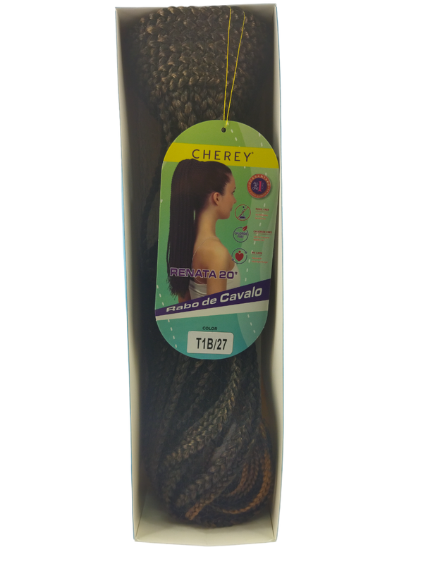 Aplique Rabo de Cavalo todo trançado Mod. Renata 50 cm