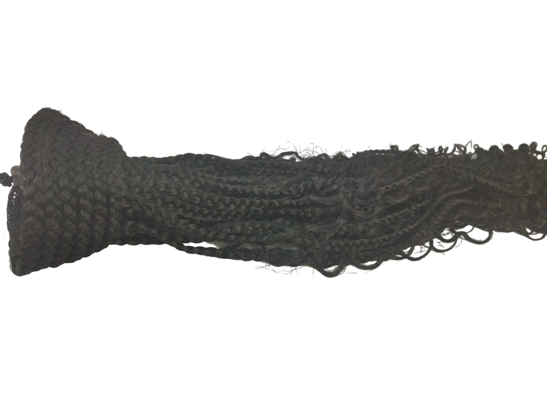 Aplique Rabo de Cavalo trançado e cacheado Mod. Ruth 55cm