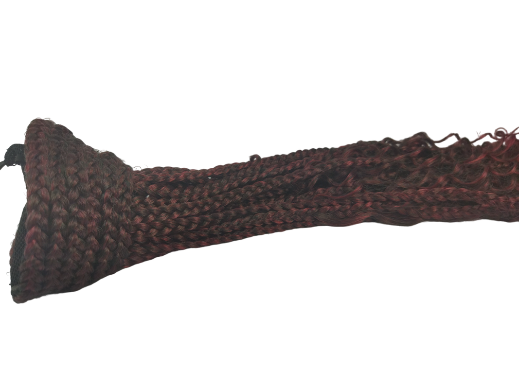 Aplique Rabo de Cavalo trançado e cacheado Mod. Ruth 55cm