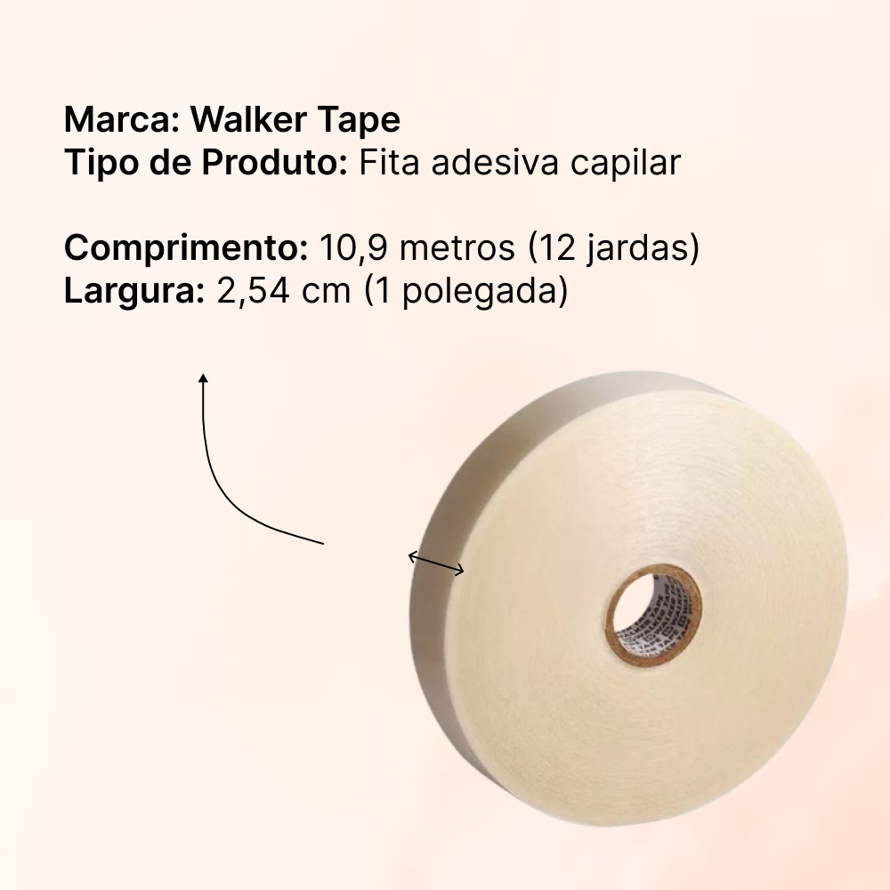 Fita para prótese capilar Ultra Hold 2,54cm x 10,97m WALKER TAPE