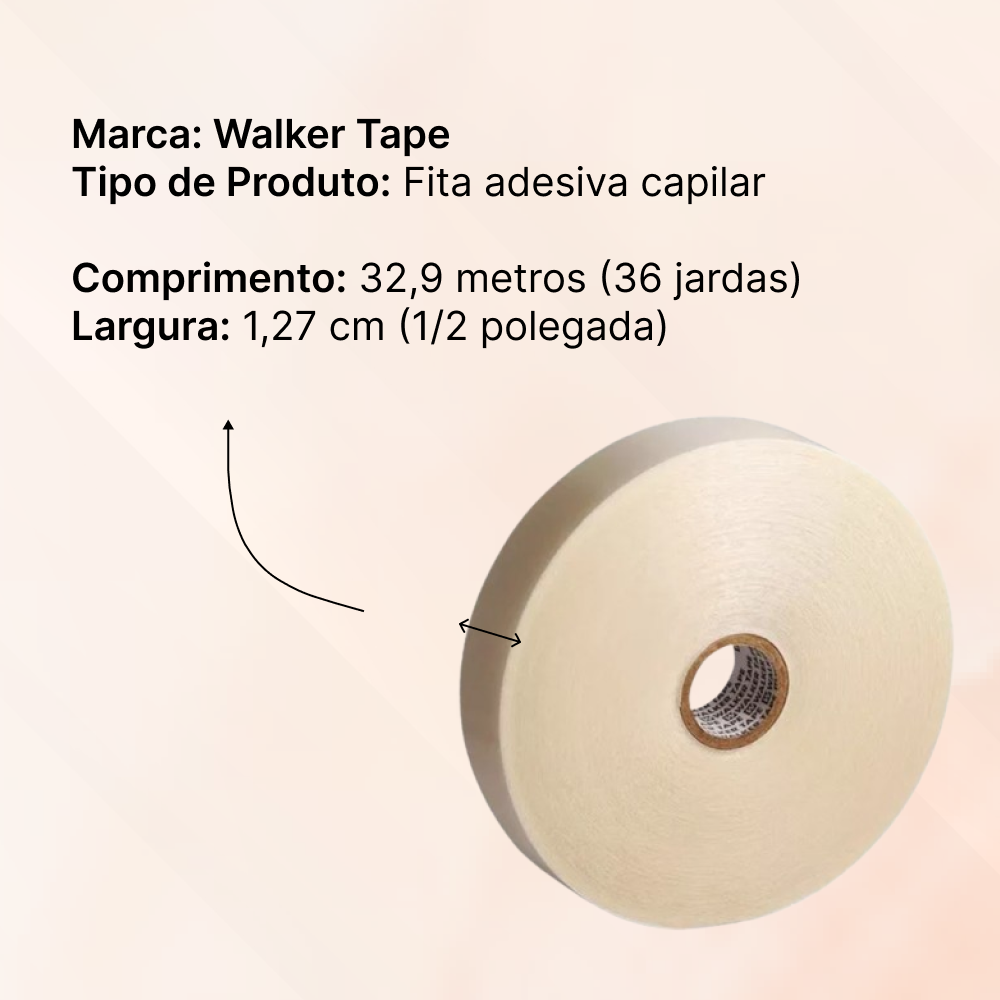 Fita para prótese capilar Ultra Hold 1,27cm x 32,9m WALKER TAPE