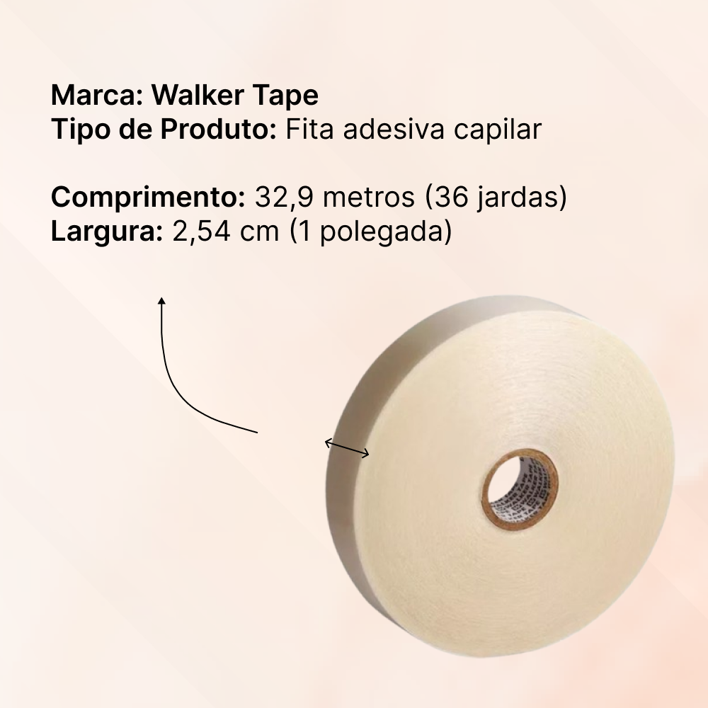 Fita para prótese capilar Ultra Hold 2,54cm x 32,9m WALKER TAPE