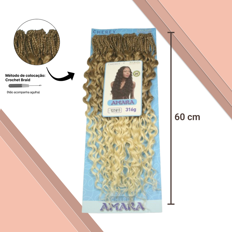 Cabelo  Amara Fibra Sintética 316g  60cm Para Crochet Braids
