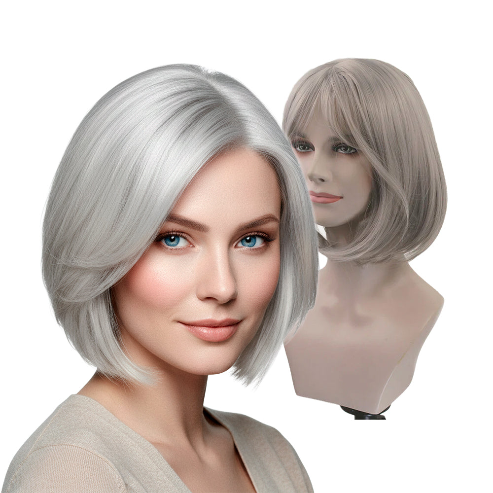 Peluca sintética corta y recta Ruth