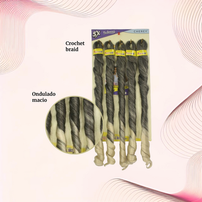 Cabelo para trança French Curl 400 g Braid Cherey