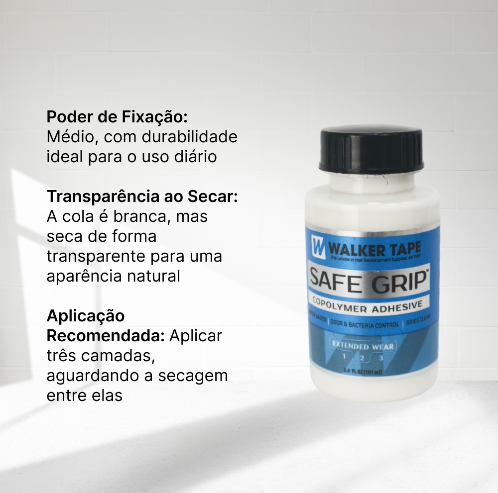 Cola Branca Safe Grip Para Prótese Capilar 100ml Walker Tape