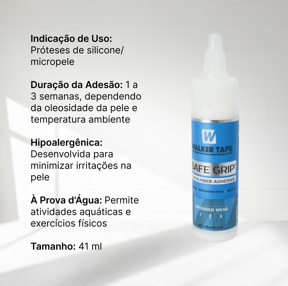 Cola Branca Safe Grip Para Prótese Capilar 41ml Walker Tape