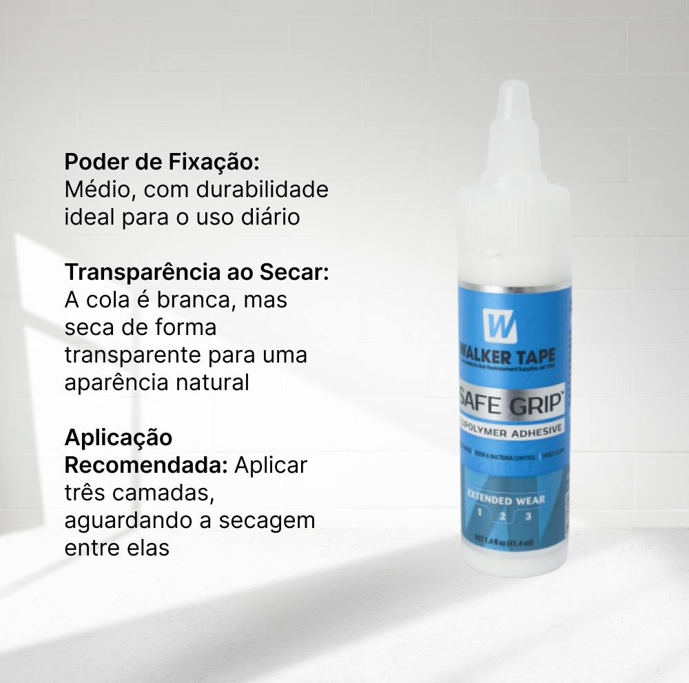 Cola Branca Safe Grip Para Prótese Capilar 41ml Walker Tape