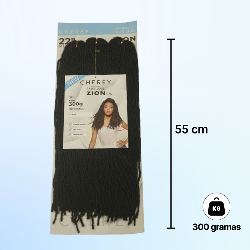 CABELO DREAD FAUX LOCS ZION 300G 55 CM