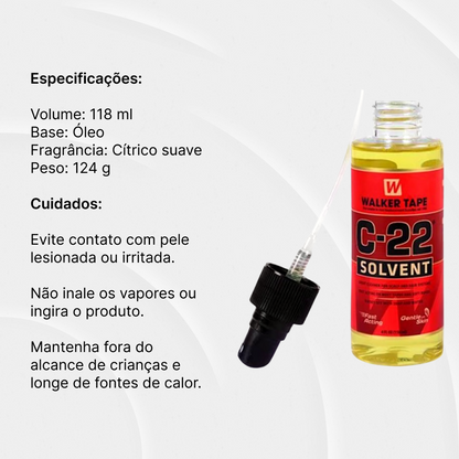 Removedor P/prótese Capilar C-22 118ml-walker Tape unidade