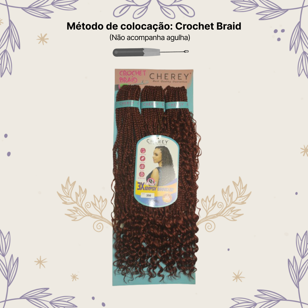 Aplique Gypsy 3x Cabelo Boho Box 300g Crochet Braid