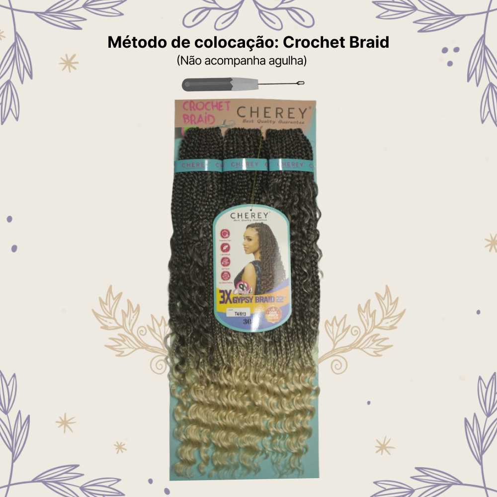 Aplique Gypsy 3x Cabelo Boho Box 300g Crochet Braid