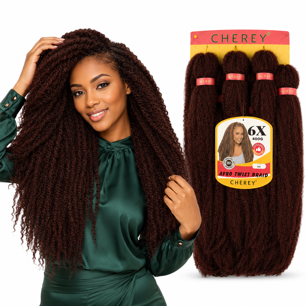 Cabelo Afro Twist 6X Pacotão 400g Cherey Marley